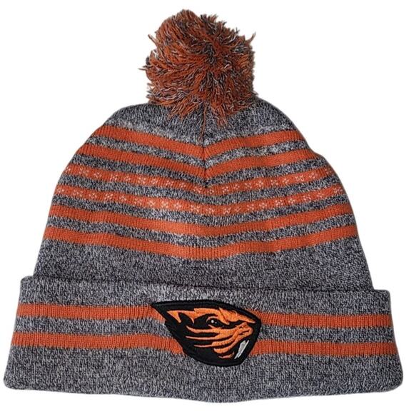Oregon State Beavers OSU Cuffed Knit Hat Pom - Picture 1 of 5